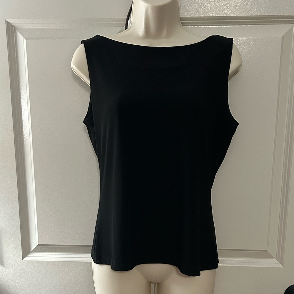 dressbarn Elegant Black Sleeveless Top